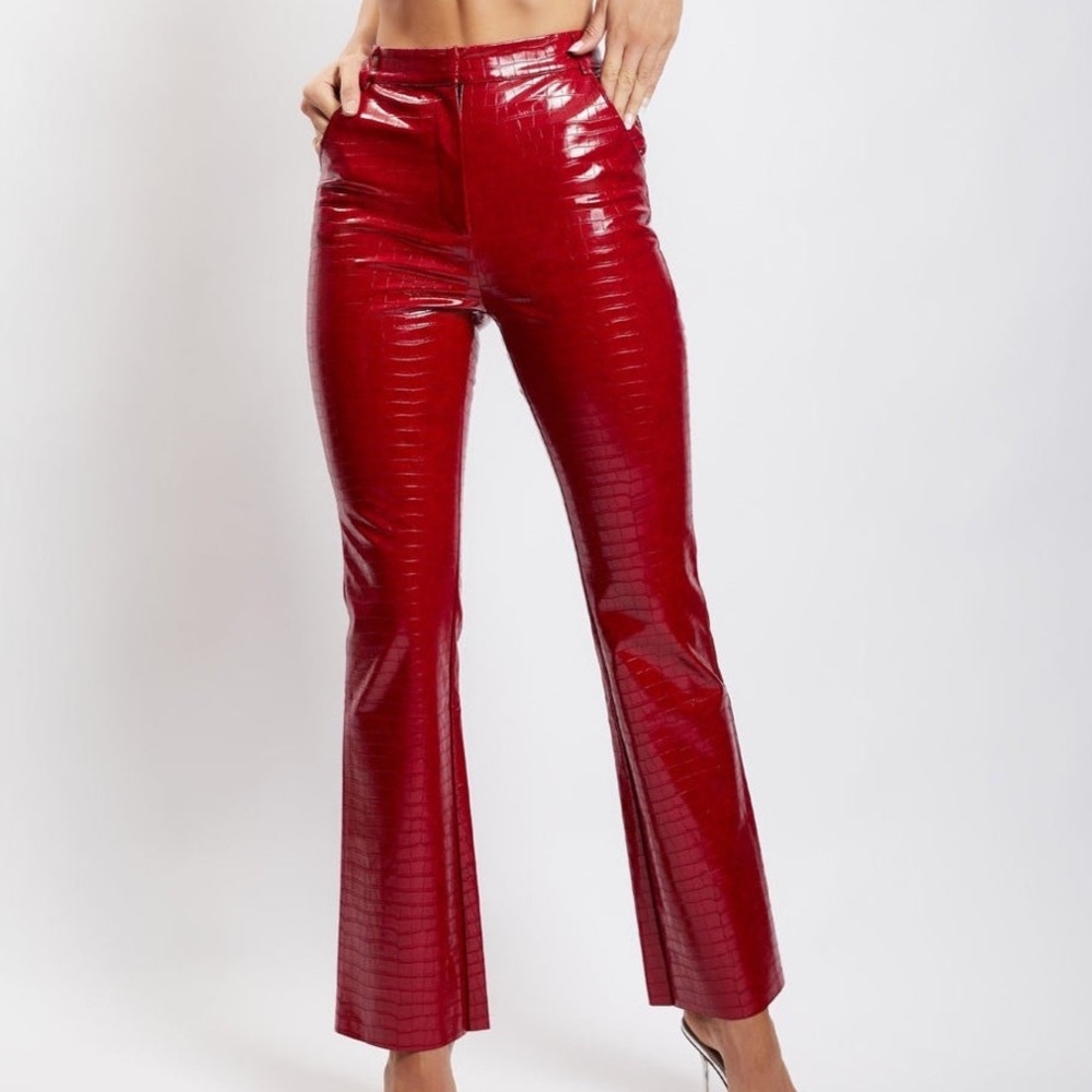 Meshki Red Wide Leg Pants